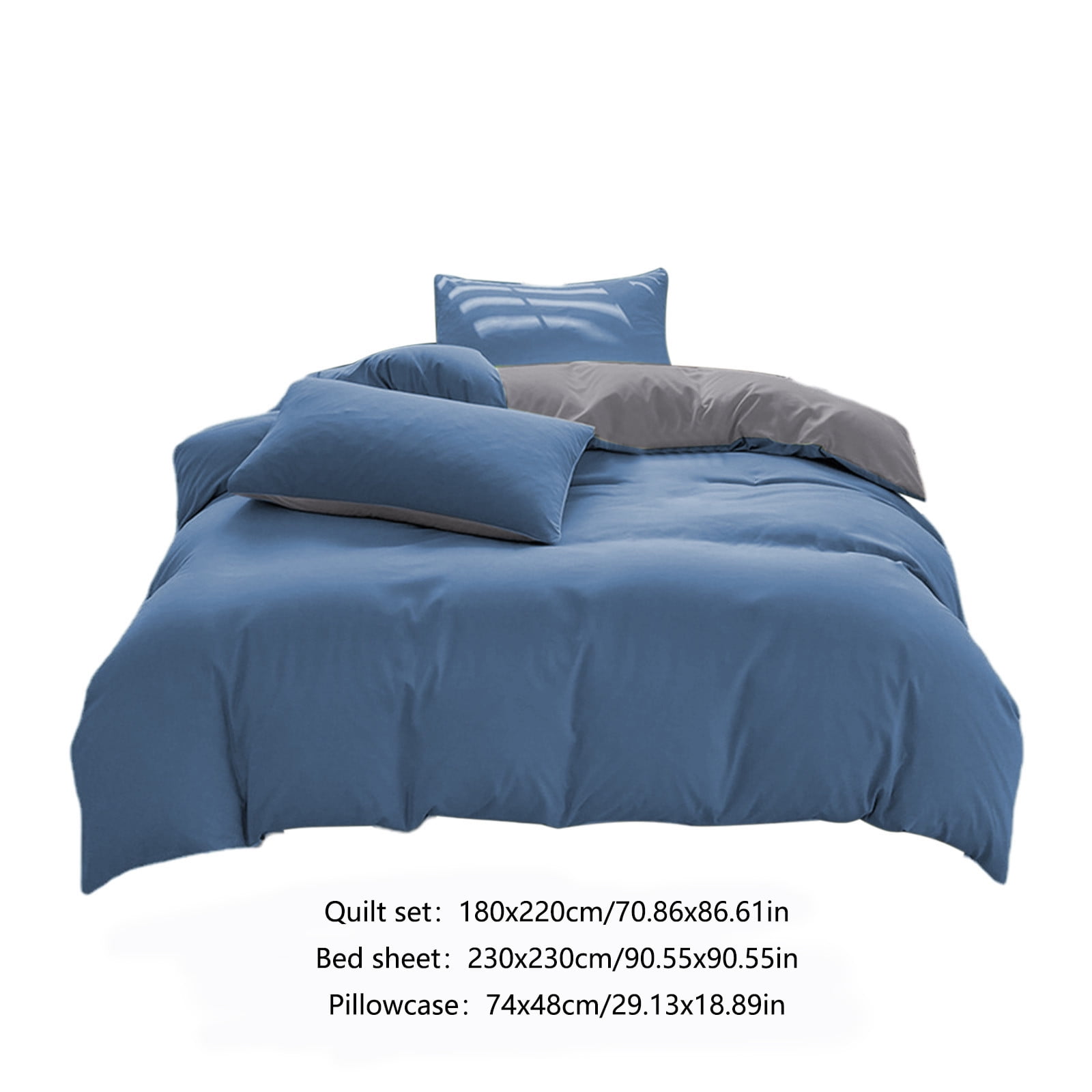 4 Piece Bed Sheets Queen/King Size Bedding Set with Duvet Cover Fitted Sheet 2 Pillowcases Soft Washed Polyester Wrinkle Free Easy Care by PALIFEUR