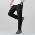 thumbnail image 2 of Men's Pants Cleanrance! Men's Drawstring Pants Men Joggers Pants Men's Hiking Cargo Pants Stretch Quick Dry Lightweight Ripstop Waterproof Nylon Camp Travel Pant with Zip Pockets, 2 of 5