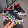 thumbnail image 2 of NOLDARES Little & Big Kids Shoes Breathable Sneakers for Boys Girls Athletic Running Shoes(Black,10.5), 2 of 5