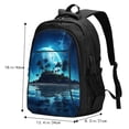 thumbnail image 5 of Disketp Hawaiian Beach Pirate Moon Travel Laptop Backpack, Laptops Backpack with USB Charging Port, Water Resistant Computer Bag Gift for Men & Women, 5 of 7