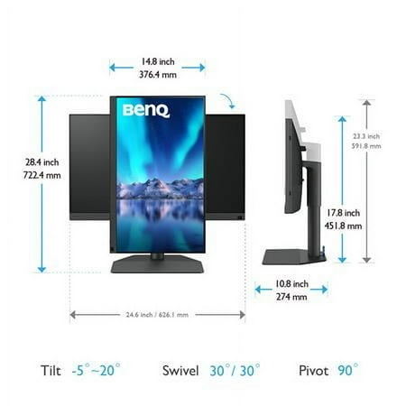 BenQ - SW272Q 27" IPS LED Monitor  (USB Type C,HDMI,DP) - Gray
