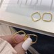 thumbnail image 4 of Anillos de dedo cuadrados de cobre para mujeres adolescentes niñas Simple circón cristal n Abanopi Anillo, 4 of 6