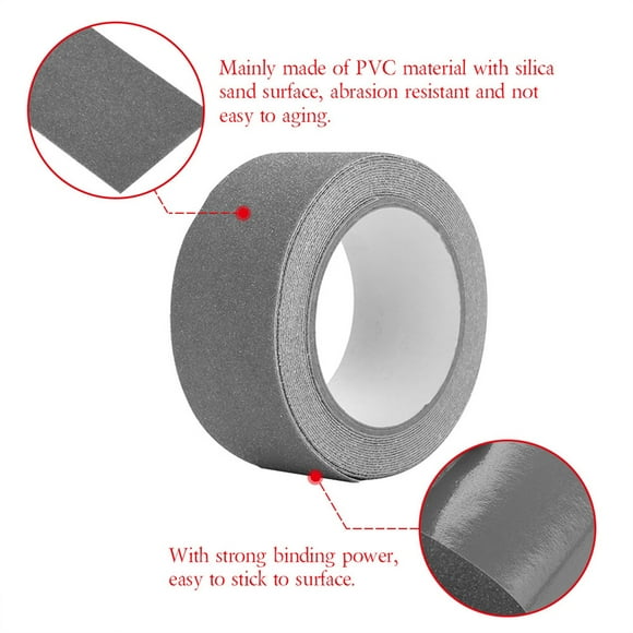 Cinta antideslizante, colorida Cinta adhesiva de PVC Antideslizante, Rollo de Agarre de Seguridad para Escaleros, Exteriores, Interiores