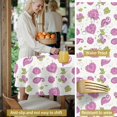thumbnail image 5 of Pioneer Flower Floral Print Pattern Round Tablecloth 70"x70", Wrinkle Resistant Wipeable Table Cover for Kitchen Dining Room Picnic Patio and Party, 5 of 6