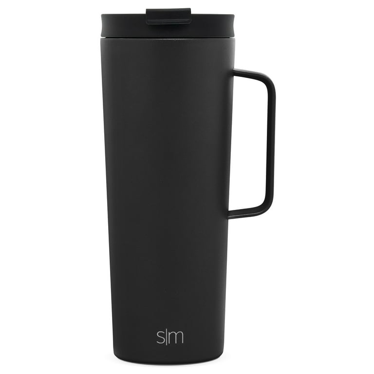 Simple Modern 24oz. Scout Coffee Mug Tumbler - Travel Cup for Men & Women  Vacuum Insulated Camping Tea Flask with Lid 18/8 Stainless Steel Hydro -  Midnight Black 