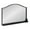 Black, variant on Kate and Laurel Gramera Traditional Scalloped Wide Arched Wall Mirror with Ledge, 32 x 22, Black, Decorative Glam Arch Mirror with Display Ledge and Sleek Finish
