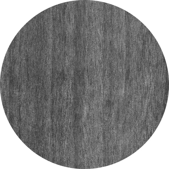 Ahgly Company Indoor Round Abstract Gray Contemporary Area Rugs, 3' Round