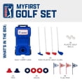 thumbnail image 2 of Franklin Sports Kids Toy Golf Set - PGA Tour MyFirst Plastic Golf Clubs + Balls Set for Kids + Toddlers - Righty + Lefty - Includes Carry Case, (2) Tees, (4) Balls, (4) Holes with Flags, 2 of 13