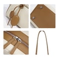 thumbnail image 5 of Genuine Cowhide Women Shoulder Bag, White Leather Underarm Bag, Barrel Style Tote, 5 of 6