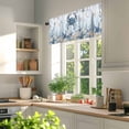 thumbnail image 5 of Ocean Crab Valances for Windows Blue Yellow Sea Star Shell Coral Gradient Blue Valance Curtains Rod Pocket Bathroom Small Window Treatments for Kitchen Living Room Bedroom, 54"x18", 5 of 7