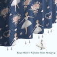 thumbnail image 6 of Dark Blue Ballerina Flower Pattern Shower Curtain 72"x72" ,Bathroom Decorative Shower Curtains Set with 12 Hooks,Modern Waterproof Washable Shower Curtain, 6 of 6