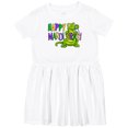 thumbnail image 3 of Inktastic Happy Mardi Gras Cute Alligator with Beads Girls Toddler Dress, 3 of 5