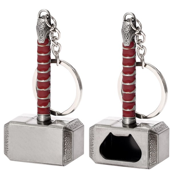 Llavero colgante de Los Vengadores de Marvel, llavero de Metal de superhéroe de Disney para bolso, llavero de martillo de Thor, abrebotellas, accesorios para hombres, regalo Fivean unisex