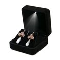thumbnail image 2 of Homeholiday Velvet Earring Studs Box with LED Light Jewelry Display Gift Box for Birthday Anniversary, 2 of 4