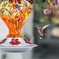 thumbnail image 3 of Hummingbird Feeder, BOLITE Glass Hummingbird Feeders for Outdoors Hanging, with Ant Moat and Five Feeding Ports, 22 Ounces, Leak Proof, Red, Birthday Gifts for Women Men, Gifts for Mom Dad, 3 of 10