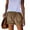 Khaki, variant on Women Denim Shorts Elastic Drawstring Jean Shorts for XS-3XL Loose Fringe Border Female Jean Shorts