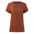 thumbnail image 3 of MKLEKYY Playeras Mujer Camisetas Casuales De Moda Para Mujer, Camisetas De Cuello Redondo, Camisetas Holgadas Casuales De Manga Corta De Verano Talla XXL, 3 of 3