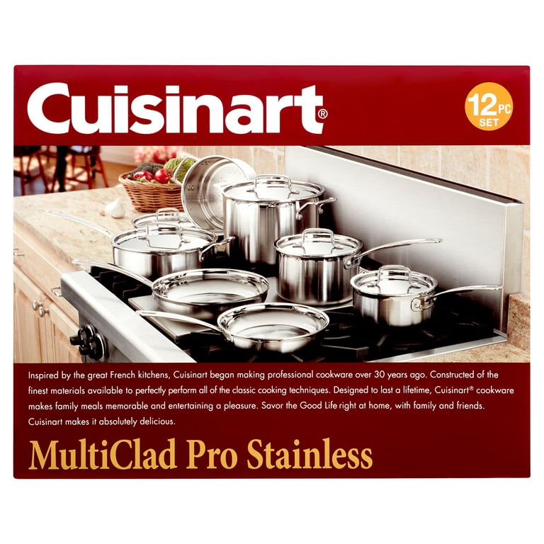 Cuisinart Multiclad Tri-Ply Stainless-Steel 12-Piece Cookware Set