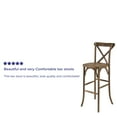 thumbnail image 4 of Flash Furniture HERCULES Series Dark Antique Wood Cross Back Barstool, 4 of 12