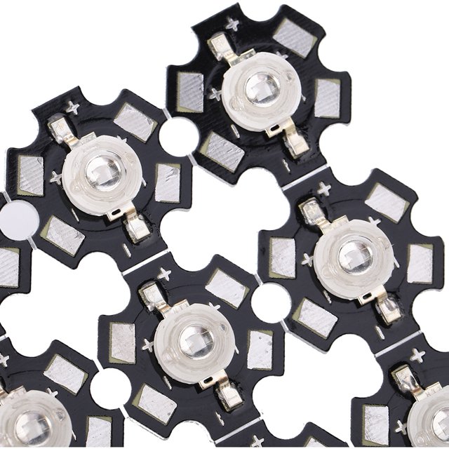 Greensen 3W High Power LED Lamp Beads Emitter Diode Chips for DIY Lighting Fixtures With Aluminium Base, LED Chips, Light-Emitting Diode
