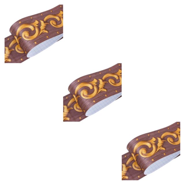 Thinsony PVC Wall Borders Sticker Instantly Change Look Of Any Room Personalized Home Style Creative dark brown vine 3Set