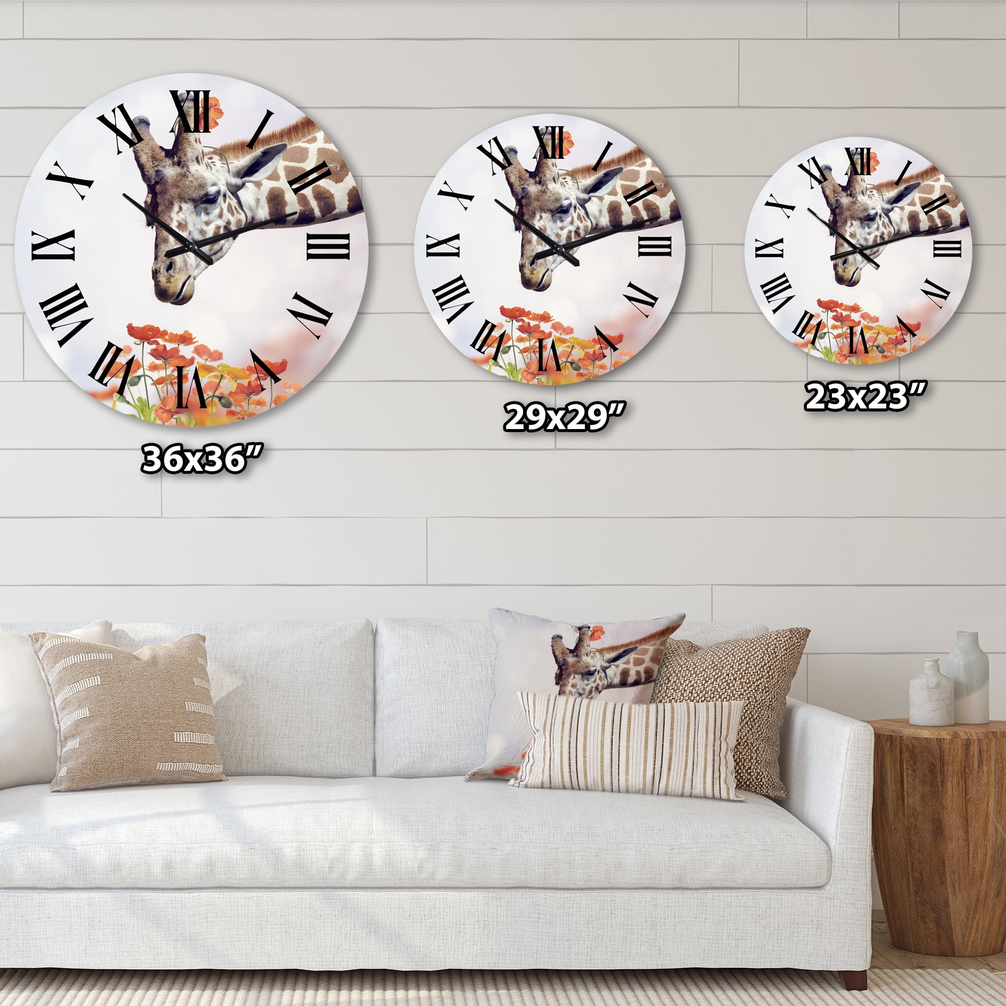 Designart 1 in Quartz Farmhouse Wall Clock