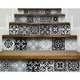 thumbnail image 6 of HomeRoots 399871 5 x 5 in. Black, White & Gray Mosaic Peel & Stick Tiles, 6 of 9