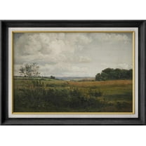 IDEA4WALL Premium Frame Wall Art Rustic Rural Storm Cloud Country Landscape Print Nature Wilderness Illustrations Fine Art Floral Botanical Wall Decor for Living Room, Office - 26"x36" Black