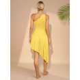 thumbnail image 5 of Miutii Women Sleeveless Praise Dancewear One Shoulder Praise Liturgical Worship Dance Tunic Overlay Yellow XXL, 5 of 9