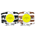 thumbnail image 1 of Gente famosa dios sanador próspero qoutes Pulsera pareja de cuerdas de cuero Unbranded M, 1 of 3