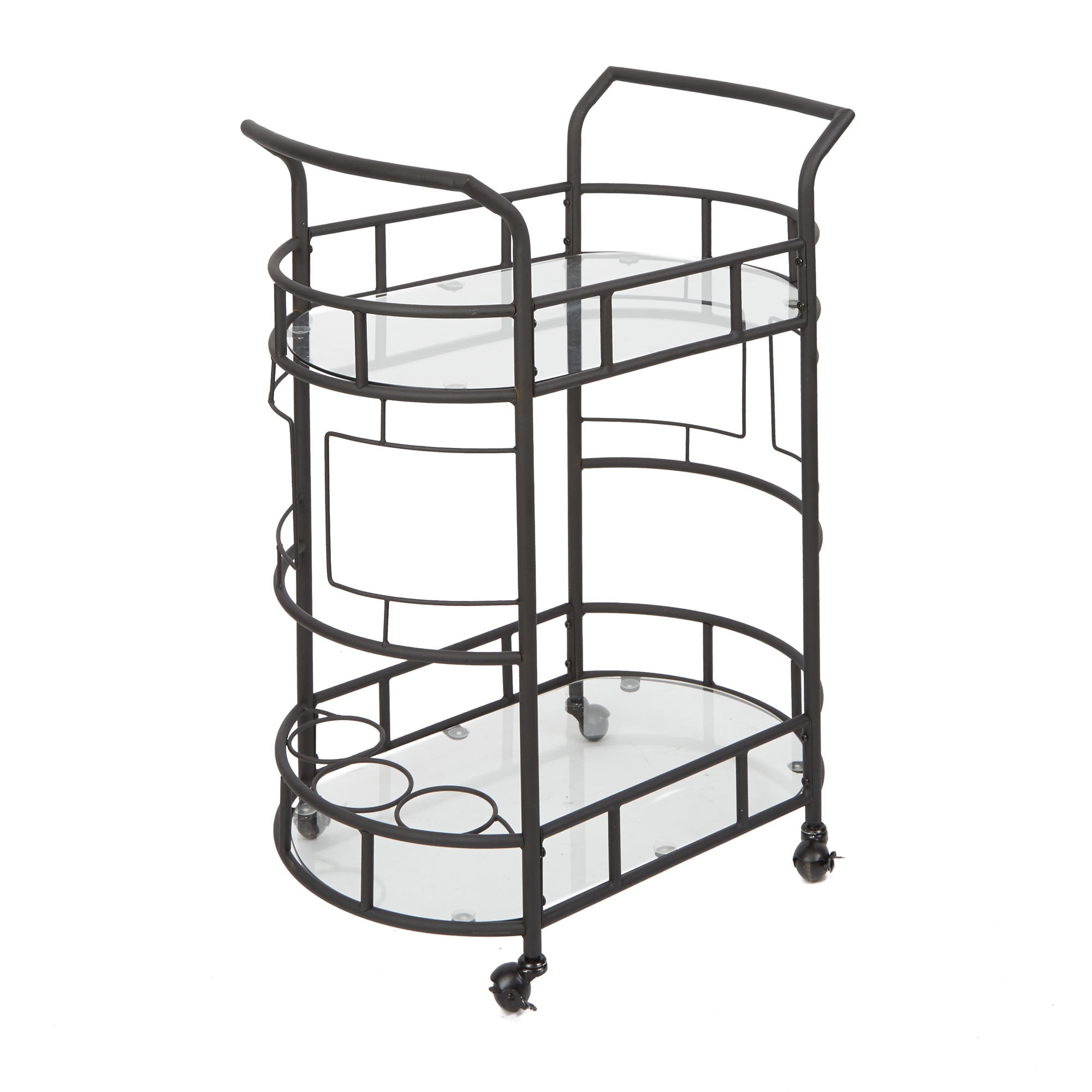 Better Homes & Gardens Fitzgerald 2Tier Bar Cart, Black