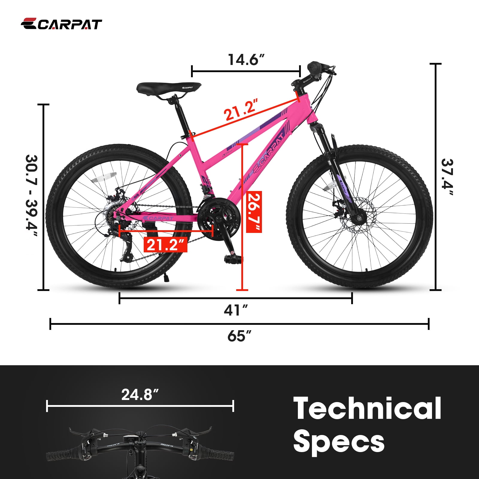 Mercury100 Powerful Dual Disc Brake Women's 26" Mountain Bike