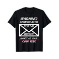thumbnail image 1 of [Camiseta divertida "Annoy" (S-XXXL)] Camiseta divertida de cartero "Annoy" sin medicación bajo tu propio riesgo, 100 % algodón, regalo para hombres, papá, esposo, abuelo, S-XXXL, negra, 1 of 5