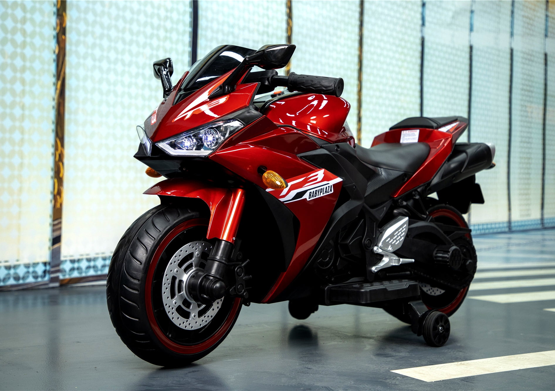 HNH 12V Ride on Motorcycle for Kids 3-8, Powered Ride on Toys, Kids Motorcycle with Bluetooth, Music, 4 Mph