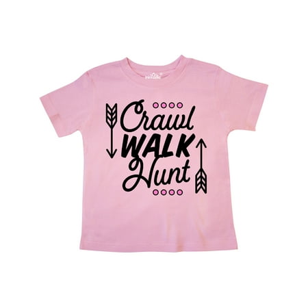 

Inktastic Crawl Walk Hunt in Pink with Arrows Gift Toddler Boy or Toddler Girl T-Shirt