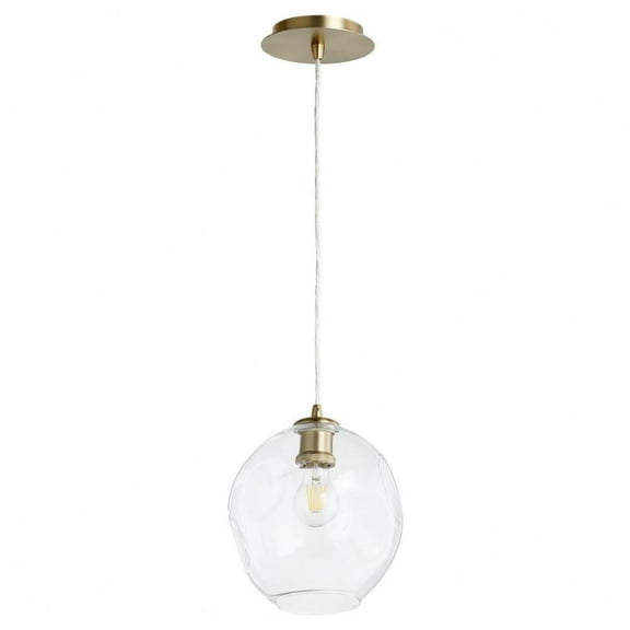Crogg Lane 1 Light Pendant-Aged Brass Finish Bailey Street Home 183-Bel-4539599