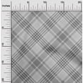 thumbnail image 2 of oneOone Cotton Silk Gray Fabric Check Craft Projects Decor Fabric Printed By The Yard 42 Inch Wide, 2 of 5