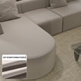 thumbnail image 4 of L Shaped Modular Sectional Couches Sofa,110" Corduroy Boneless Couch with Deep Seat  and Chaise,Modern Upholstered Cloud Sofa for Living Room Bedroom, No Assembly Required,Grey, 4 of 9