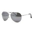 thumbnail image 2 of Timeless Classic Aviator Style Metal Rim Spring Hinge Sunglasses Silver Mirror, 2 of 4