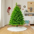 thumbnail image 1 of Gymax 4.5 FT Verdant Artificial Christmas Tree Hinged Green Flocked Xmas Tree, 1 of 10