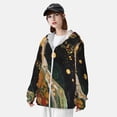 thumbnail image 3 of Lsque Abstract Gold Floral Galaxy Pattern UPF 50+ Lightweight Sun Protection Men's Women's Long Sleeve Shirt, Hoodie Performance -Large, 3 of 7