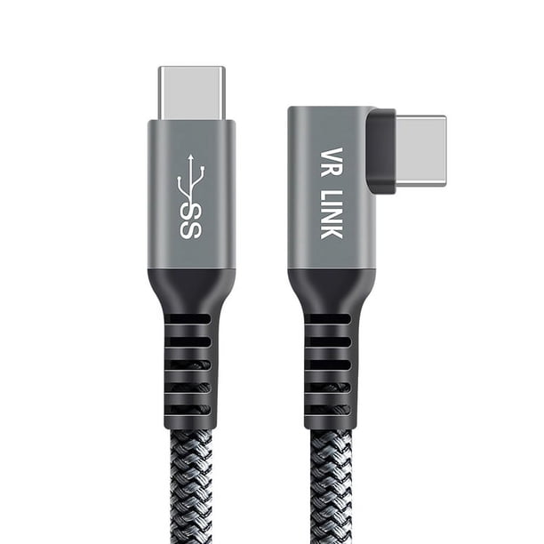 WDOplteas Cable transferencia datos 60 W tipo C a USB-C USB3.2 Gen1 para Oculus Quest 2 (5 m)