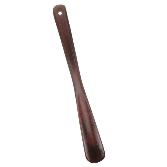 Raindrops Travel Wood Shoe Horn for Seniors Relieves Back Strain Dark Brown