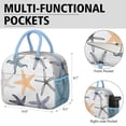thumbnail image 6 of Lunch Bag Lunch Box for Women Reusable Insulated Lunch Bags,Water-Resistant Sea Shell Starfish Pattern Cooler Lunch Tote Bag, Large Capacity for Work Travel Picnic, 6 of 6