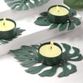 thumbnail image 3 of Joernso Candlestick Leaf Shape Desktop Ornament Metal Turtle Leaf Candle Holder for Home Decor, 3 of 8