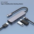 thumbnail image 2 of Adaptador multifunción USB C - 5 en 1 USB C con USB-C a HDMI (4K30HZ), USB3.0 * 1, USB2.0 * 2, PD para Apple Mac Book / Huawei Mate Book / Xiaomi Notebook y más OKEPOO UC907 TYPE-C, 2 of 6