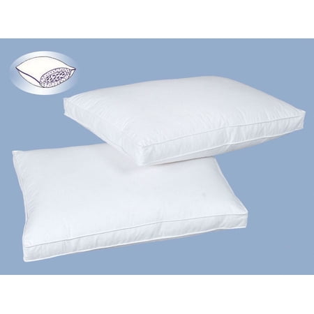 Luxurious White Duck Down Around Pillow, Medium Support (36 ounce fill), Standard Size (20" x 26")