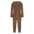 thumbnail image 5 of Wensltd Womens Fleece Pajamas Jumpsuit Warm Sleepwear One Piece Zipper Loungewear, 5 of 7
