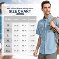 thumbnail image 5 of Mens Short Sleeve Button Down Shirts Fishing Hiking Quick Dry Shirts for Summer Beach Casual Tops, 5 of 11