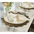 thumbnail image 3 of Gold Beaded Placemats Set of 8 for Dining Coffee Table Scratch Heat Stain Resistant Charger Kitchen Decor Durable Tablemats - Fall Autumn Thanksgiving Holiday - 14 Inches, 3 of 7